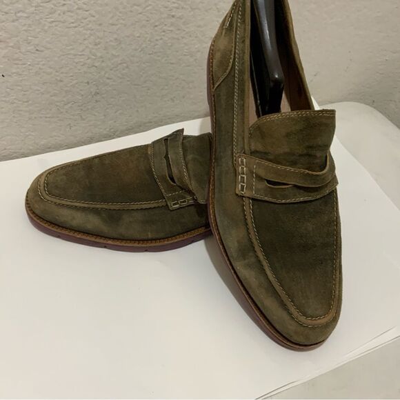 Donald J. Pliner Enzio-Ma Mens Distressed Suede Leather Loafers Size 11.5 main image 4
